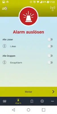 GroupAlarm standard android App screenshot 2